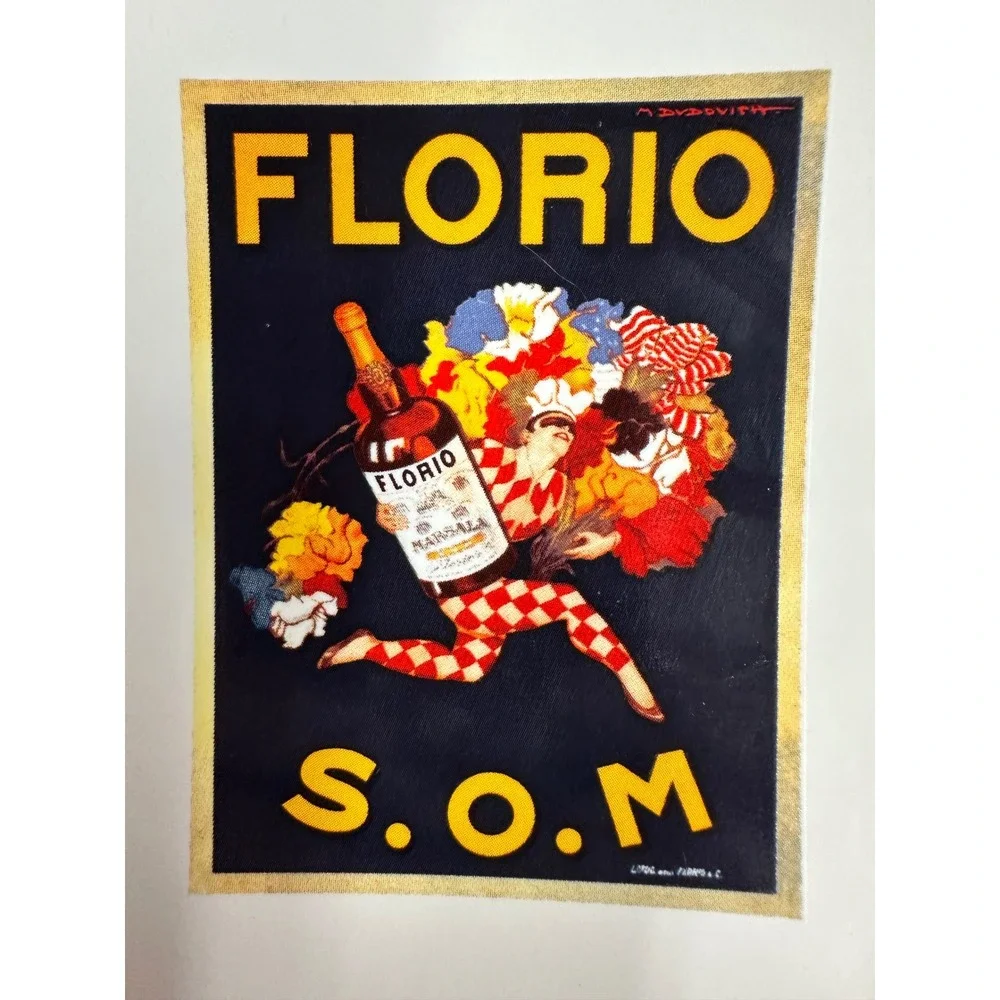 Vintage Pottery Barn Cocktail Florio Art Poster Design SOM‎ 8